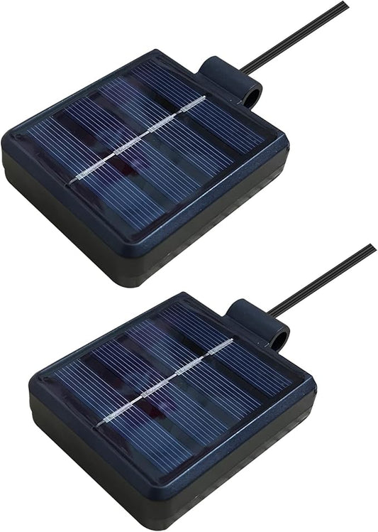 Solar Lantern Light Replacement Top ,LED Solar Panel Lantern Lid Lights Replacement Part for Outdoor Flower DIY Solar Flower Lights Garden Patio Decor (Square 2 pcs)