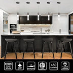 OKELI Modern Pendant Lights, LED Bubble Crystal Kitchen Island Lights Fixtures, Black Mini Single Pendant Lighting for Kitchen Island Bar,6W,6000K, ETL,3Pack