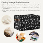 Gothic Pattern Storage Bins Collapsible Shelf Basket Cube with Handle for Nursery Bedroom Bathroom