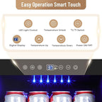 15 Inch Beverage Refrigerator, 130 Can Capacity Under Counter Fridge with Lock & Glass Door, Quiet Built-in or Freestanding Beer Cooler, Powerful Compressor for Fast Cooling