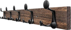 SKOLOO 30-Inch Wood Burnt Coat Rack Wall Mount with 5 Triple Hooks - Ideal for Family Entrances, Classrooms, and Pet Supplies Storage - Perfect Coat Hooks for Wall