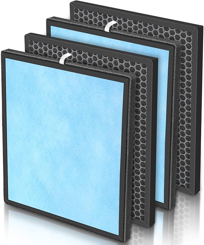 2 Set HSP001 Filter Replacements for HSP001 Smart True HEPA Air Purifier, 4 Stage Filtration of Fine Pre-Filter, Activated Carbon, Cold Catalyst and H13 True HEPA Filter