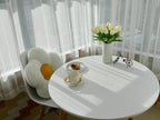 Mandy's Artificial Tulips 20 Stems Cream PU Faux Flowers for Wedding Home Decor 13.5 Inch