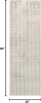 nuLOOM 2'6" x 8' Cozy Plush Area Rug, Machine Washable, Non-Slip, Soft Fluffy Shag Carpet for Living Room Bedroom Kids Room Nursery Home Decor, Jeni Grey