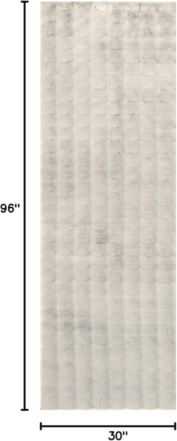 nuLOOM 2'6" x 8' Cozy Plush Area Rug, Machine Washable, Non-Slip, Soft Fluffy Shag Carpet for Living Room Bedroom Kids Room Nursery Home Decor, Jeni Grey