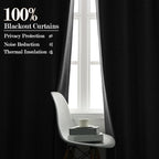 150 Inches Extra Wide Room Divider Draperies, Pinch Pleat Drapes, Absolutely Blackout Sliding Door Drapery, Total Privacy Ceiling Track Curtains, 150" W by 84" L, Light Grey (1 Panel)