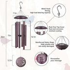ASTARIN 36" Large Deep Tone Personalized Sympathy Wind Chimes, Memorial Wind Chime for Loss of Mother Father Loved One, Bereavement Gifts Decor Outdoor Patio Garden Graveyard