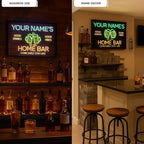 Personalized Guitar Bar Signs with Your Name for home wall light up with personalized pub name, man cave accessories, beer themed neon customizable lighted sign