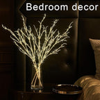 Fudios Lighted Branches Plug in 32IN 200 LED Mantle Winter Decor, White Twig Branch Lights for Christmas Holiday Party Indoor Outdoor
