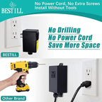 BESTILL Garbage Disposal Air Switch Kit - UL Listed, Cordless Sink Top Switch Button for Waste Disposer, 3.6" Long Push Button with Brass Cover, Polished Chrome, Compatible with all Garbage Disposals