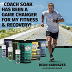 Coach Soak Recovery Bath Soak & Cream - Alternative to Epsom Salt Bath Soak - Fast-Absorbing Pure Magnesium Flakes with 21 Minerals, Bath Salts & Essential Oils - 2 Pack - Cooling Peppermint