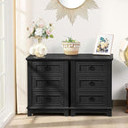 18" Night Stands Set of 2 with Charging Station, Farmhouse 2 & 3 Drawers End Table Dresser for Bedroom, Black Wooden Nightstand, Bed Side Table with Open Shelf, Bedside Cabinet for Living Room