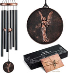Wind Chimes for Outside, Angel Deep Tone Vintage Wind Chime Outdoor Clearance, Sympathy/Memorial/Festivals Gift for Mom Dad Grandma, Home Garden Patio Decor (32" Angel)