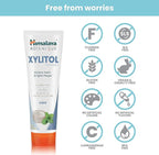 Himalaya Botanique Whitening Antiplaque Toothpaste with Xylitol, Fluoride Free, for Plaque Reduction & Gentle Whitening, 4 oz, 2 Pack