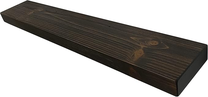 joelsantiques - 60 Inch Wooden Floating Shelves for Wall - 60x6x2 in - Made of Natural Wood - Long Heavy Duty Rustic Wall Shelves for Bedroom - Perfect for Living Room, Kitchen - Mocha