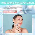 Facial Massager Red-Light-Therapy-for-Face and Neck, Face 𝖲 culpting Wand with 7 Color (Champagne)