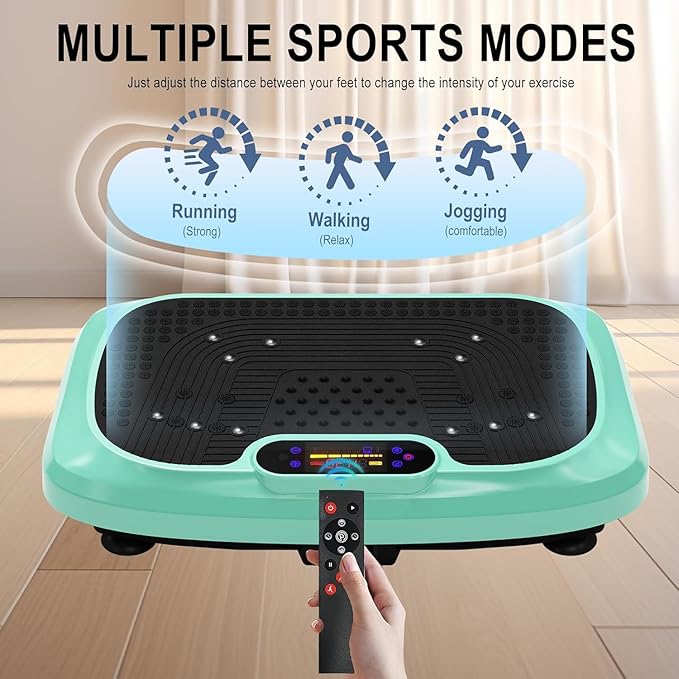 HOTWAVE Vibration Plate Exercise Machine for Lymphatic Drainage, Power Vibrating Plates Platform for Weight Loss - Whole Body Shaker Vibration Plate Machine Home Gym Shaping Fitness Workout
