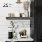 QEEIG Floating Shelves for Wall Bathroom Shelf Bedroom Kitchen Living Room Farmhouse Small Book Shelf 16 inch Set of 4, Grey (015-GY4)