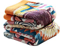 Boho Throw Blanket, 100% Organic Muslin Cotton Breathable Ultra Soft Bed Quilt Throw - All Season Floral Bird Butterfly Farmhouse Decor Blanket for Sofa Couch Chair and Gift. 80" x 90"