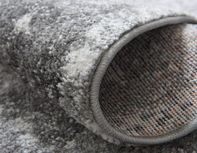 Unique Loom Rosso Collection Vintage, Traditional, Bohemian, Geometric, Distressed, Southwestern Area Rug (2' 7 x 10' 0 Runner, Gray/Ivory)