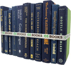Curated Decorative Books Hardcover Décor Books for Home Décor, Choose Color, Interior Design, Office, Wedding Display, Instant Library, or Staging (One Foot, Navy)