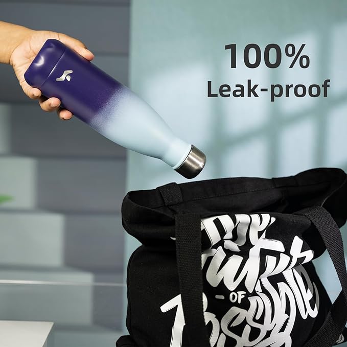 Insulated Water Bottles,25 oz Double Wall Stainless Steel Vacumm Metal Flask for Sports Travel,Ocean Dream