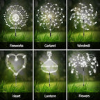 8 Pack Outdoor Solar Garden Lights, Firework Lights Solar Powered 8 Modes, Solar Landscape Lamp Outside Decor with Remote Control,120 LED Waterproof DIY String Lights for Yard Pathway Decoration
