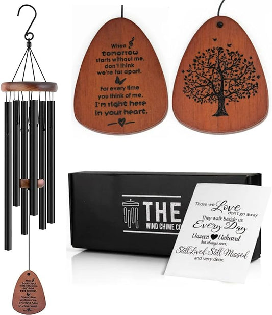 The Wind Chime CO Memorial Wind Chimes, Sympathy Wind Chimes Gift for The Loss of A Loved one, Home Decor Outdoor Garden, Soothing Melodic Tones with Mute Option.