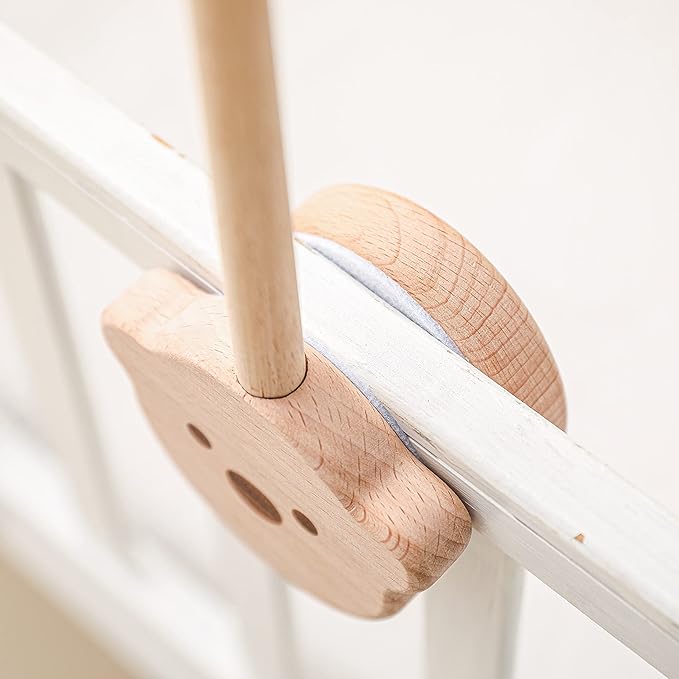 Baby Crib Mobile Arm,HBM Wooden Mobile Arm for Crib Mobile Hanger for Crib Baby Girl Nursery Decor