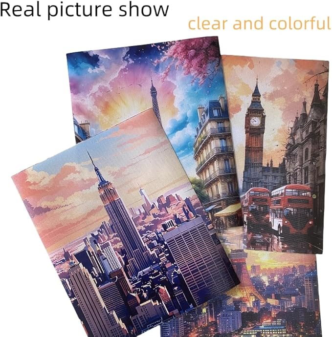 ELEVENSPACE Boho Wall Art Decor,New York, London, Tokyo, Paris, Eiffel Tower,City Wall Decor Art,Modern Landscape Wall Art for Living Room Bedroom Prints Poster,8x10 Inch Set of 4,Unframed