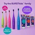 BURST Marshmallow Sparkle Kids Toothpaste with Fluoride (4oz) | Great Tasting | Flavored for Children & Toddlers | Anticavity | Dye Free & Vegan | Safe for Kids Ages 2+