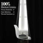 Room Divider Curtains Screen Partitions, Linen Look 100% Blackout Drapery 102 Inches Long, 100" Wide Pinch Pleated Window Drapes, Privacy Protecting, Light Blocking, (1 PC, Gray)
