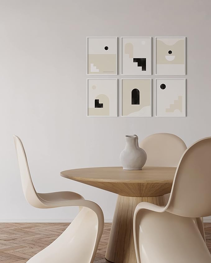 HAUS AND HUES White Aluminum Picture Frame 11x14 - Set of 6, Modern, White Aluminum Frames