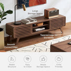 mopio Ensley TV Stand, Mid Century Modern for 55/60/65 inch TV, Farmhouse TV Stand, Entertainment Center with Storage, TV and Media Consol for Living Room (Walnut, 59")