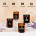 Scented Candles for Home Scented Aromatherapy Candles, 4 Pack 28 Oz Soy Wax Candle Gift Set for Women Men (Lemon Lavender/Vanilla Sugar/Sandalwood Rose/Moroccan Amber)