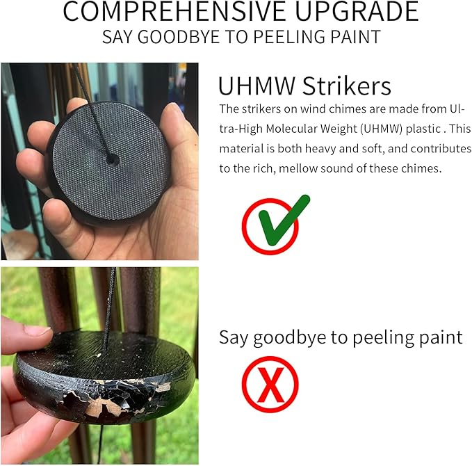 Wind Chimes for Outside Deep Tone, 38'' Large Memorial Wind Chimes Outdoor, Wind Chime Gifts for Garden Balcony Patio and Home Décor. Bronze