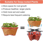 Vertical Planter 6 Tier Stackable Planters Garden Planters Strawberry Herb Flower and Vegetable Planter Indoor Outdoor Gardening Pots with Removable Wheels and Tools