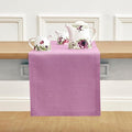 Solino Home Linen Violet Table Runner 120 Inches Long - 100% Pure Linen Dining Table Runner 14 x 120 Inch for Halloween - Fete
