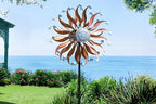 LimeHill Metal Wind Spinner for Garden and Yard - Kinetic Wind Spinners Outdoor Large (24 x 84 inches)