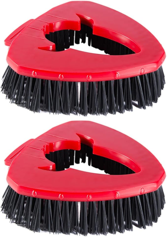 2 Pack Scrub Brush Head Replacement Compatible with O Cedar EasyWring Spin Mop 1-Tank System, Floor Scrubber Head, Shower Scrub Brush with Hard Bristles for Cleaning & Scrubbing
