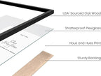 HAUS AND HUES Gallery Wall Picture Frames - Set of 6 Black Picture Frame Sets For Wall Collage, Pack of Photo Frames Set, Picture Frames For Wall, Gallery Home Decor (Three 8x10, Three 11x14 Black)