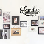 Family Sign Black Metal Wall Art Decor, Oppro Family Where Life Begins Love Never Ends Wrought Iron Wall Decorations, Hanging Plaque Letters Signs Home Decor for Living Room Bedroom Dining Room Kitchen Mother's Day Father's Day