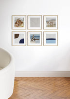 HAUS AND HUES Solid Oak Wood 16”x16” Picture Frames Matted to 12”x12” Set of 6-16x16 Gallery Wall Frame Set, Square Picture Frames Pack of 6, 16 x 16 Square Frames with Mat (Beige Oak Frames)