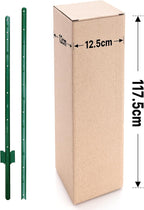 ARIFARO Sturdy Duty Metal Fence Posts 7 Feet assemblable,Pack of 10, No Digging Garden U Post for Wire Fencing Steel Poles for Yard, Outdoor