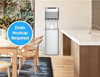 Self Cleaning Bottleless Water Cooler Dispenser with 4 Stage Water Filter 3 Temperature Settings Silver