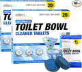 Automatic Toilet Bowl Cleaner Tablets – 40 Tabs - Blue Gel Toilet Tank Cleaner, Hard Water Ring Remover, Septic-Safe Heavy-Duty Stain & Smell Eliminator, Toilet Cleaning & Deodorizer