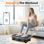 AXV Vibration Plate Fitness Platform Exercise Machine Vibrating Lymphatic Drainage Shaking Full Body Shaker Workout Vibrate Stand Shake Board Sport Gym for Weight Loss Fat Burner for Women Men