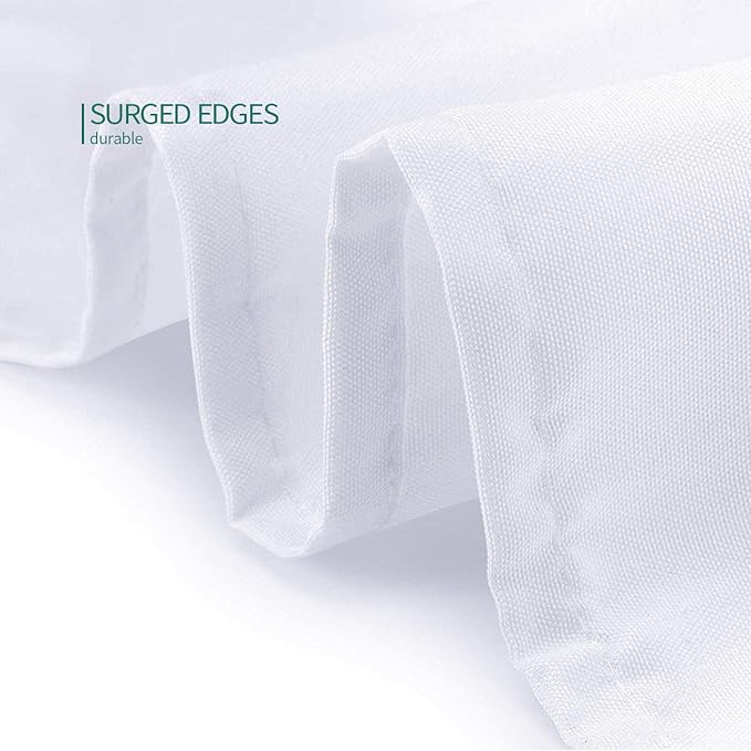 Surmente White Tablecloth for Round Tables, 90-inch Round Table Cloths for Weddings, Banquets, or Restaurants