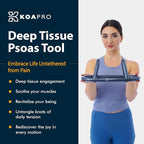 KOAPRO Psoas and Hip Hook Release Tool for Iliacus and Hip Flexor; Alleviate Pain and Tension, Targeted Deep Tissue Massager for Back, Core, Iliopsoas, Piriformis etc., Boost Relief and Recovery