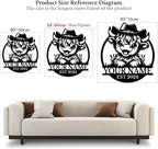 Personalized Highland Cow Name metal Signs,Custom Highland Cow Metal Shed Wall Decor,Black Metal Wall Art Plaques Outdoor wall Decorative Signage (Style A)
